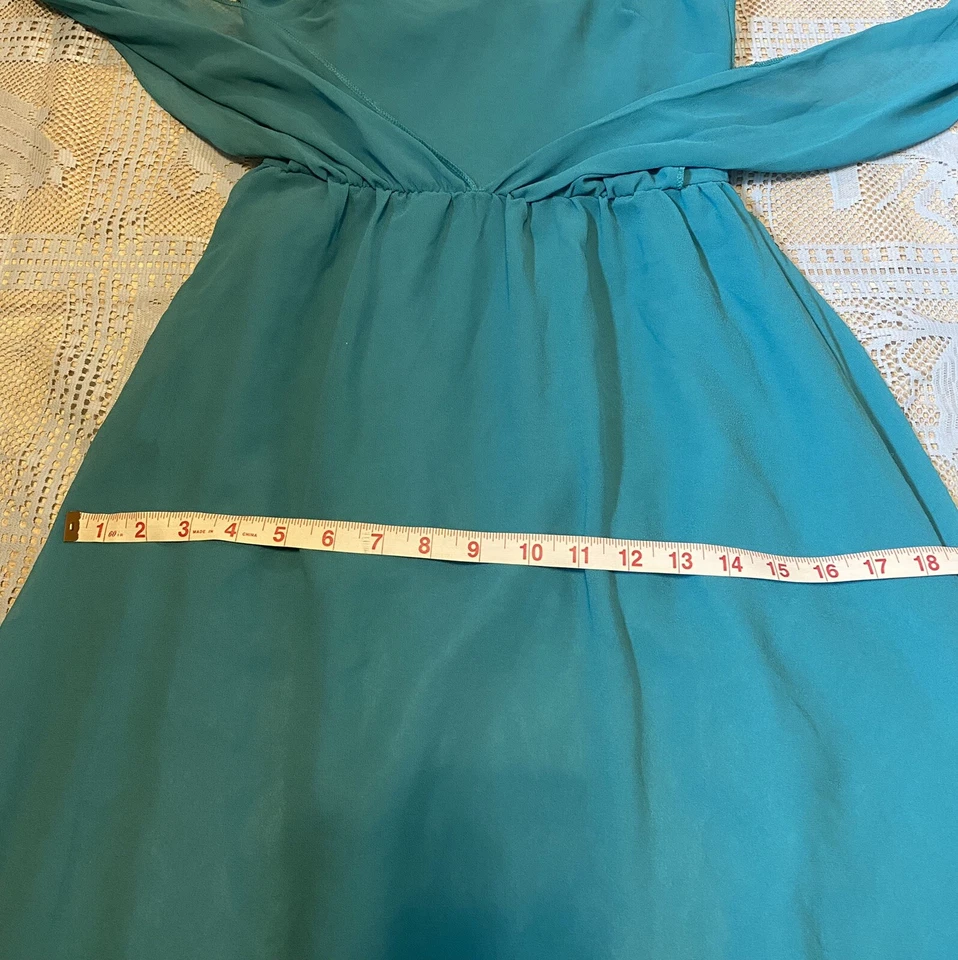 Women's Slim One-Shoulder Solid Sleeveless Midi Gown Dress, Teal, Small - Image 4 of 4