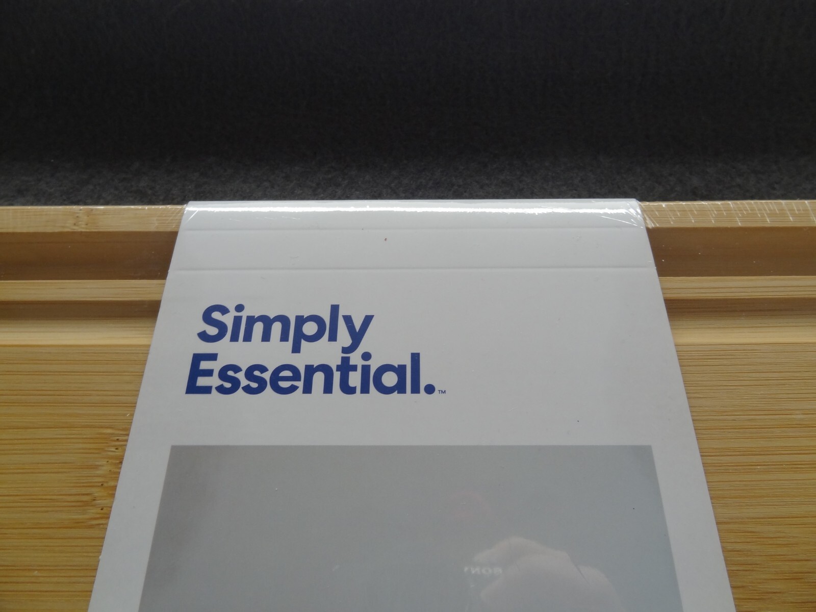 NEW Simply Essential 16x12 Natural Bamboo Cutting Board Phone Tablet Slot Holder