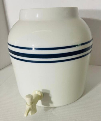 Water Dispenser Porcelain Classic Blue Stripes Design 2.5 gallon with spigot