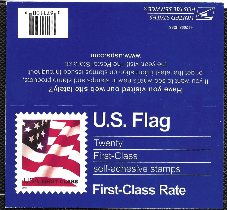 US #3623a MNH Booklet 2002 37c Flag Stars and Stripes [B2222 BC174] - Image 2 of 2