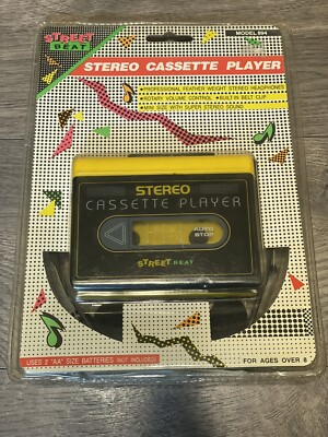 Unopened VINTAGE 1991 Street Beat Cassette Player w/ Headphones MODEL #894 NIB