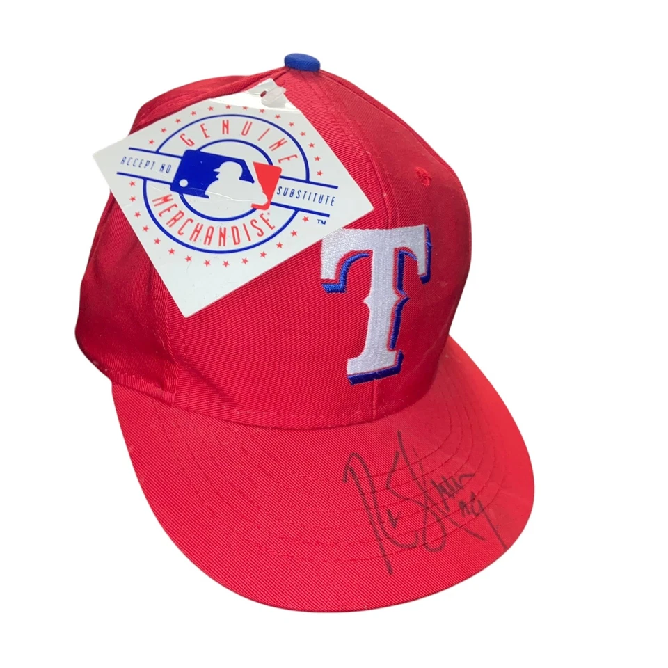 Texas Rangers Rusty Greer Autographed Child’s Hat 90’s Logo 7 - Image 2 of 4