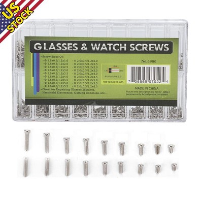 1 Box Stainless Steel  Watch Mini Screw Assortment Repair Glass Watch Back n