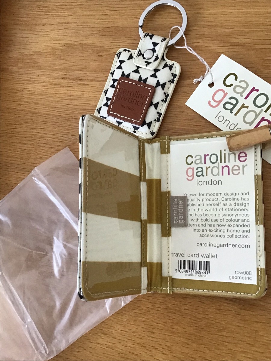 caroline gardner LONDON Matching Travel Card Wallet and Key Ring