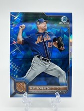 2022 Bowman Chrome Sapphire Max Scherzer Card #62 Base - New York Mets