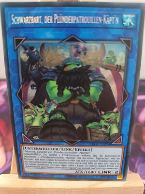 Blackbeard the Plunder Patrol Captain BLCR-EN094 Secret Rare German NM YUG