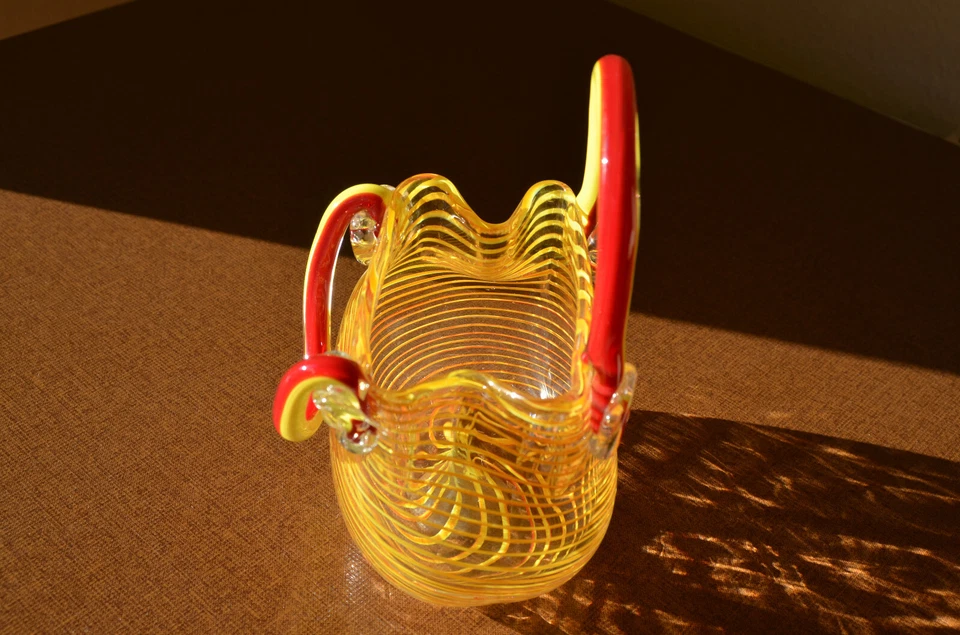 Original LEONARDO Glasvase "Handtasche" - neuwertig - farbenfrohe Gestaltung - Bild 4 von 4