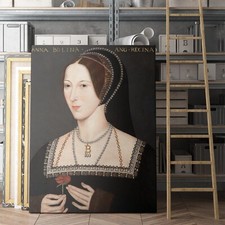 Anne Boleyn - Queen of England Vintage Paintings History Canvas Print Wall Art