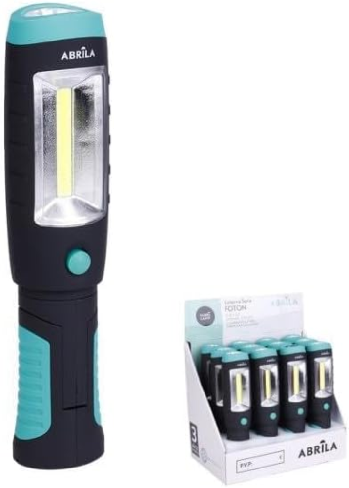 Torcia da lavoro foton LED + COB, magnete e gancio. Potente illuminazione da 320