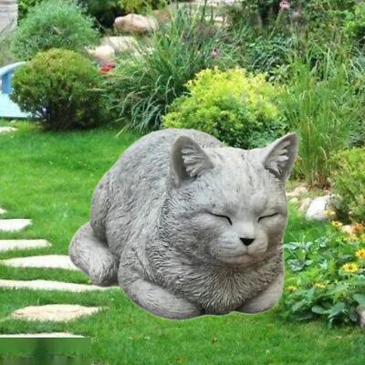 Denkmal Katze Ornament Rasen Haus Außen Hof Kunst Garten Katze Figur