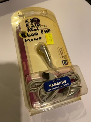 Samsung SGH-A501,D500,D600,D730,E310 Mono PHF Headset F-9008 in Silver Brand New