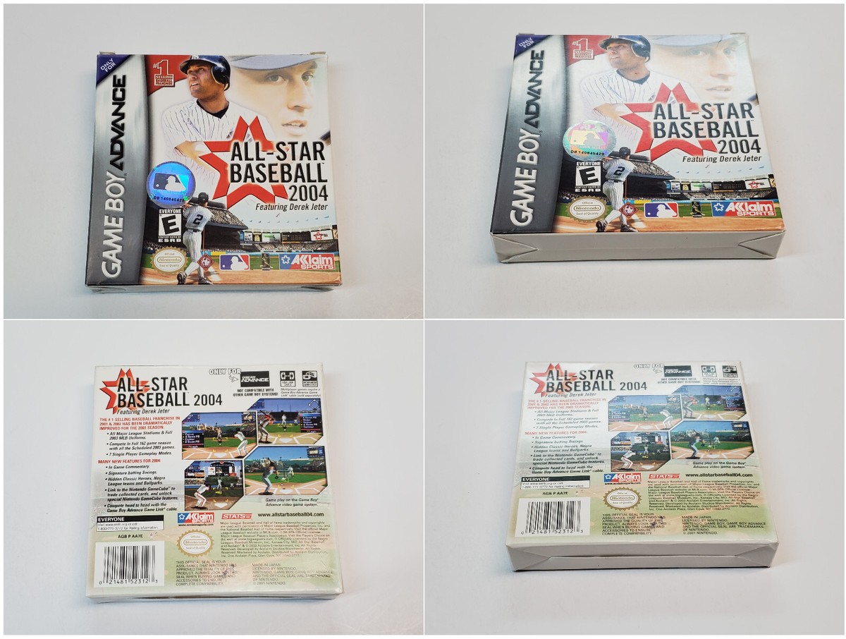 All-Star Baseball 2004 Authentic GBA Game Boy Advance Box