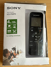 Sony ICD-PX470 Stereo Handheld Voice Recorder 4GB USB Direct microSD