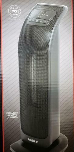Hurricane Space Heater, 1500W Ceramic Tower Heater - Picture 2 of 2