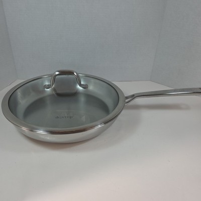 KitchenAid 11'' 28cm Skillet Fry Pan Stainless Steel W/ Duxtop Glass Lid.  