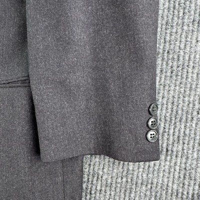 Vintage Mani Giorgio Armani Suit 46 L Gray Wool Solid Italy