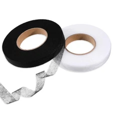 2 Rolls 140 Yards Hemming Tape 0.6 Inch Iron on Stitch Witchery Fusible... 