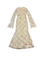 Cider Womens Floral Lace Maxi Dress Size XS NWT Long Bell Sleeve Formal Gown