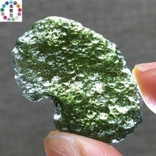 40Ct Moldavite Genuine Raw Moldavite Crystal from Czech Republic PICcertificate