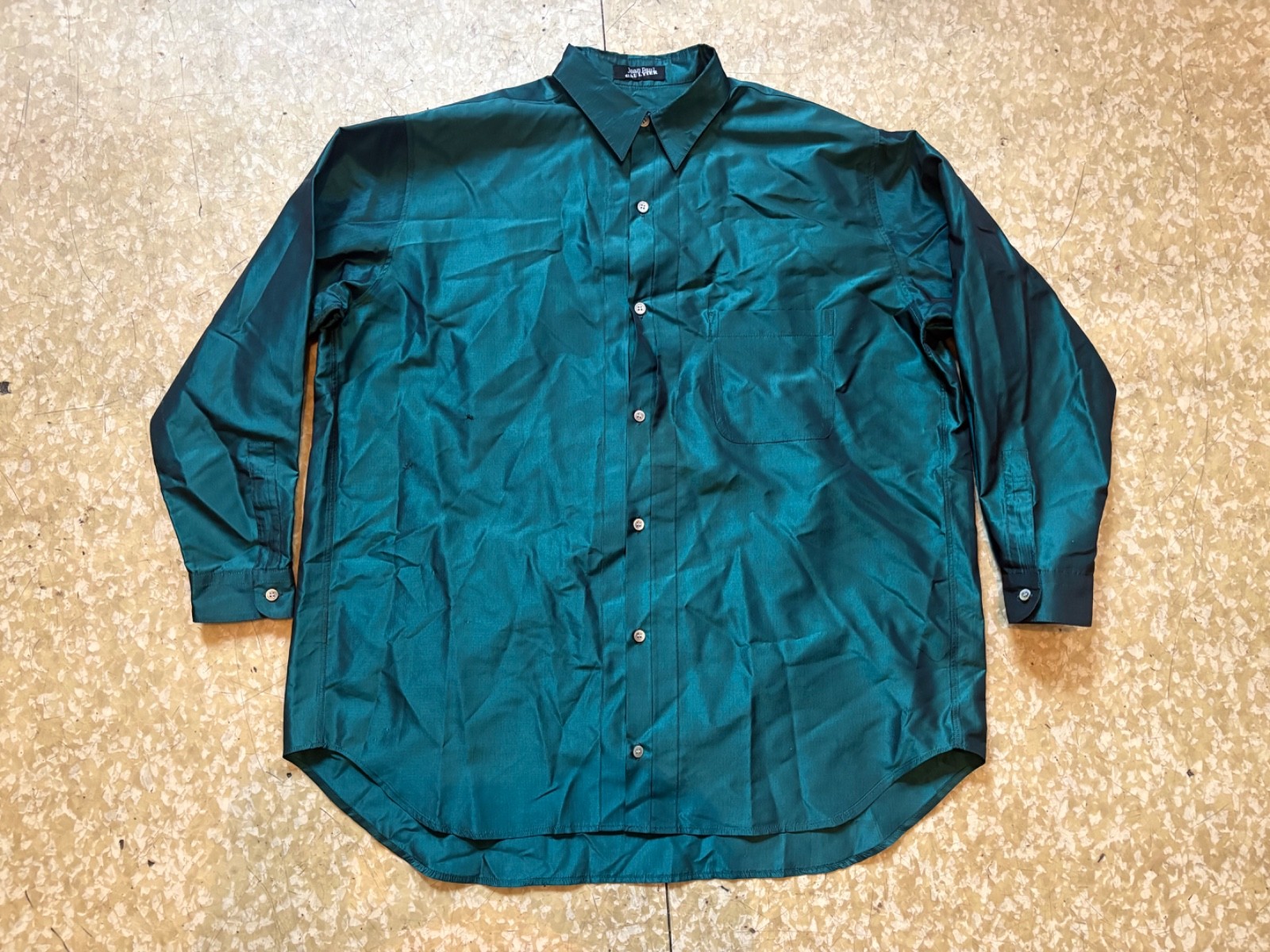 Jean Paul Gaultier, Vintage 90s Jean Paul Gaultier Teal Green Button Up Shirt Onward Kashiyama Japan