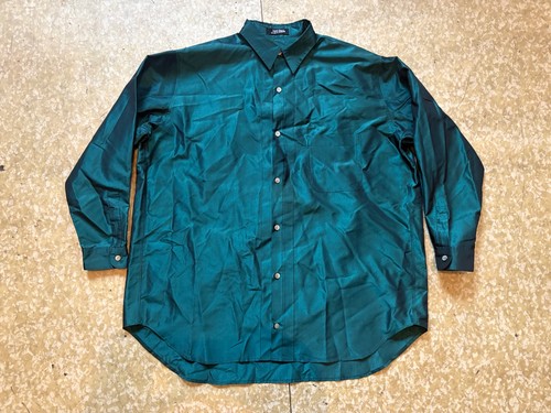 Jean Paul Gaultier, Vintage 90s Jean Paul Gaultier Teal Green Button Up Shirt Onward Kashiyama Japan