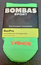 Bombas Sport / RunPro / Quarter Socks / Ultra Lightweight / Neon Lime / Medium
