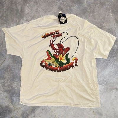 Vintage 1999 Tabasco Promotional Frog T-Shirt XXL White Hot Sauce Graphic Tee