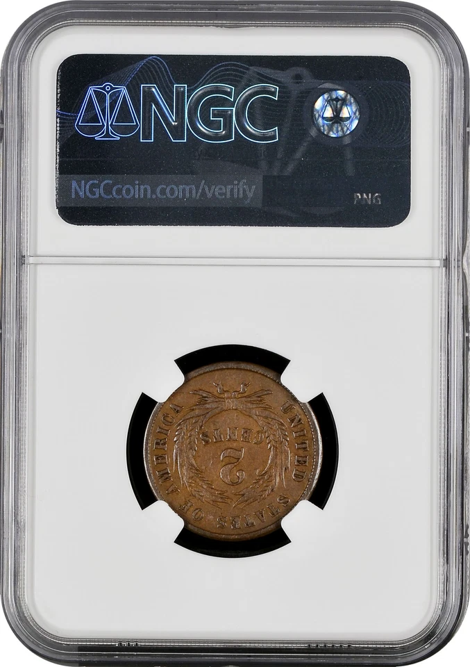 1864 Two Cent NGC VF-35 BN - Image 4 of 4