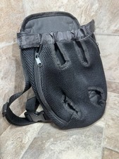 Pet Carrier Adjustable Backpack Pet Front/Back Small Dog/Cat Black -Preowned