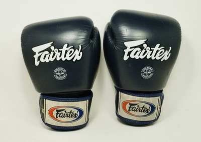 FAIRTEX MUAY THAI Boxing Gloves TGO3 Blue Size 12 OPEN THUMB SPARRING MMA KICK