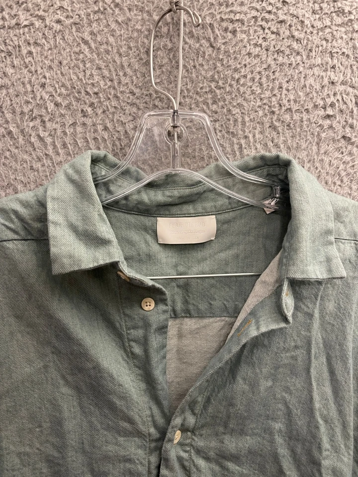Camisa verde Fear of God Ermenegildo Zegna para hombre talla grande de gran tamaño algodón adulto Foto 3 de 4