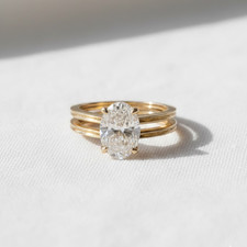 2Ct Oval Cut Lab Created Diamond Engagement Women's Wedding Ring 14K Yellow Gold