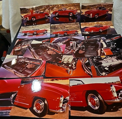 Vintage Lot Of 19 1958 Mercedes Benz 300 SL Roadster 4x6'' Photographs (19)