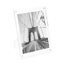 5  x 7  Clear Plain Acrylic Picture Frame, Magnetic Photo Frame, Made for Tab...