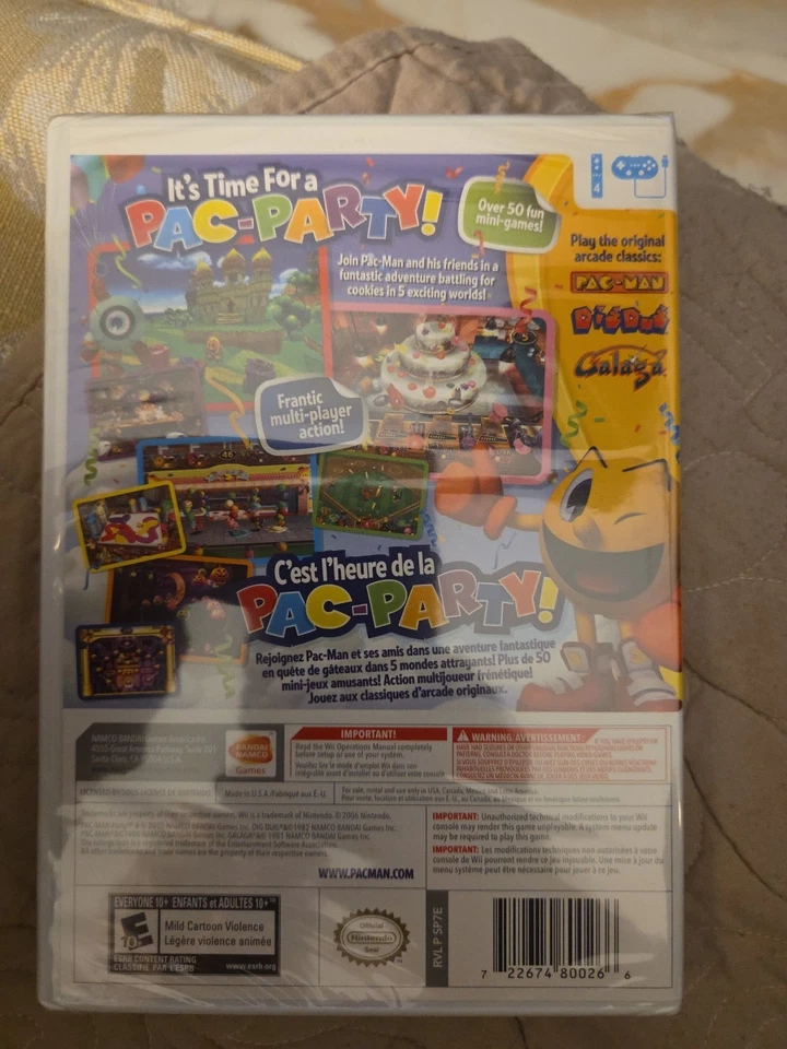 Pac-Man Party Namco, Nintendo Wii 2010, Complete in Box Sealed - Image 2 of 4