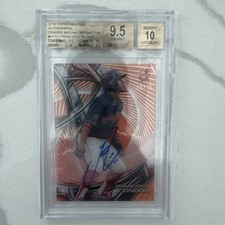 2015 Topps High Tek - Autographs Francisco Lindor Orange Magma Diffractor /25