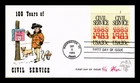 US COVER CIVIL SERVICE 100TH ANNIVERSARY FDC PAIR PUGH HAND PAINTED