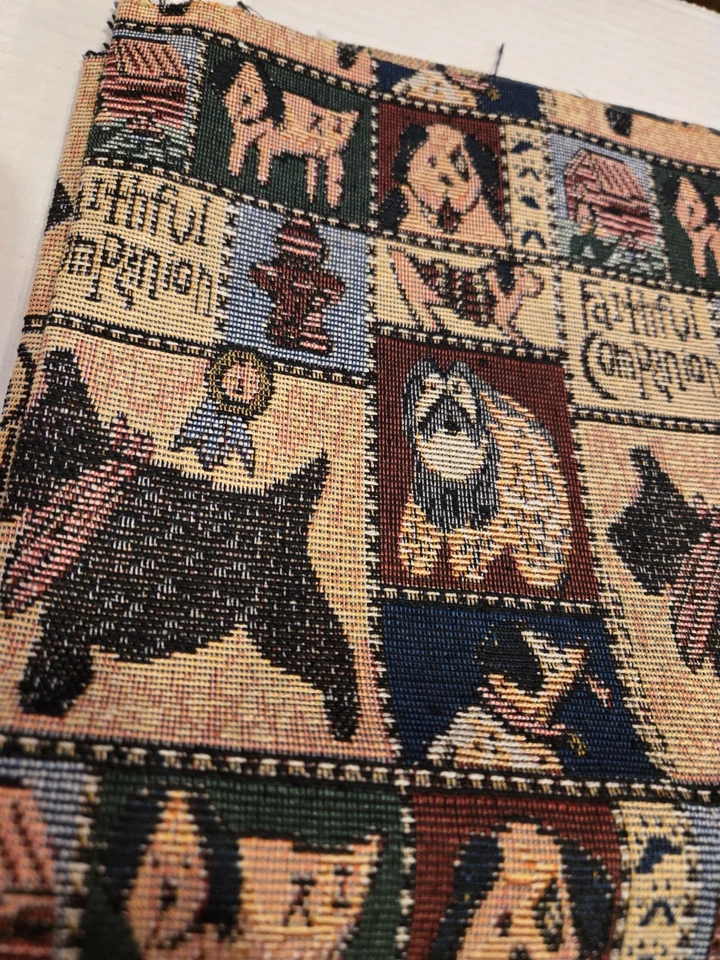 Faithful Companion Dog Animal Tapestry Fabric 54" X 1 Yard - Image 4 of 4