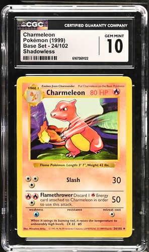 Charmeleon (Shadowless) graded CGC 10 for sale on eBay