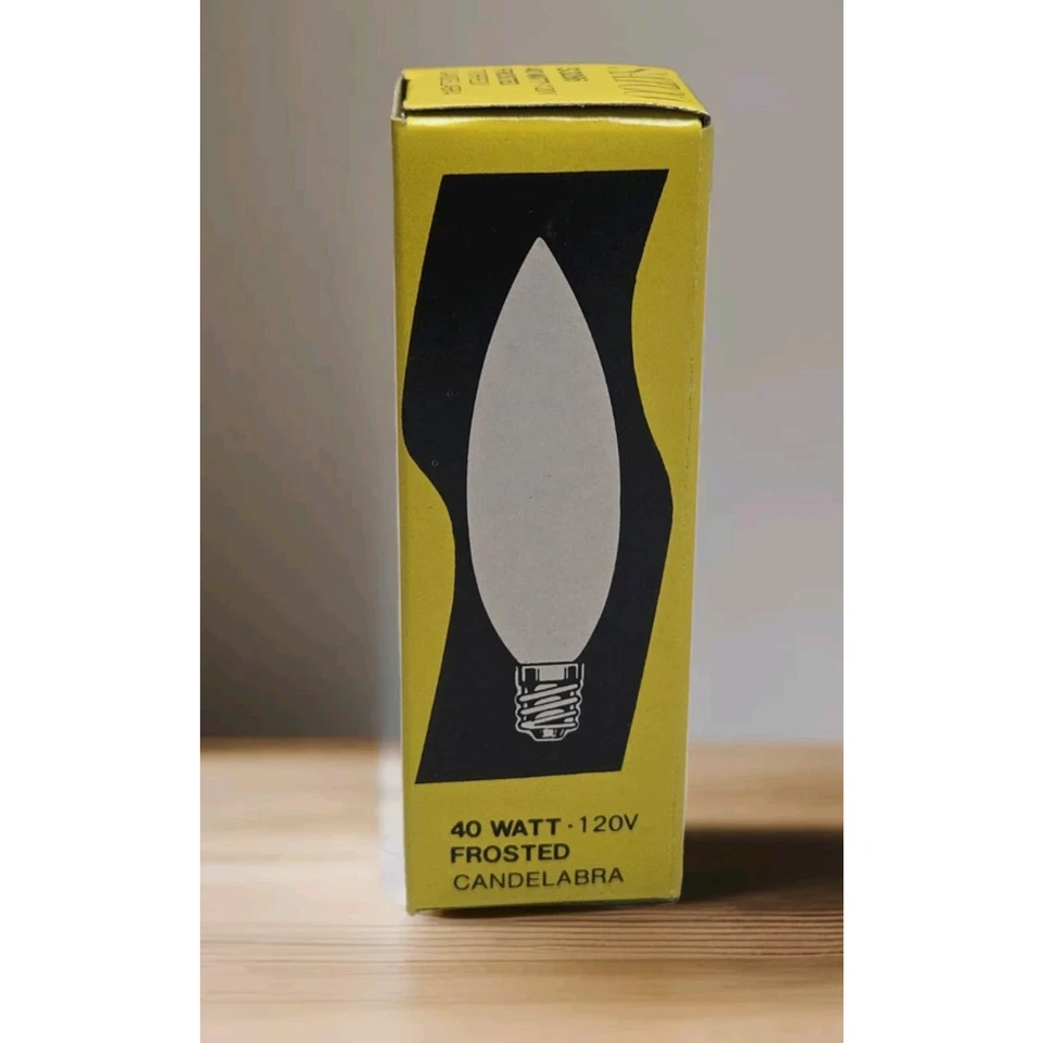 Pack (25) SATCO S3286 40W 120V Frosted Torpedo Candelabra E12 Small Base Bulb - Image 3 of 3