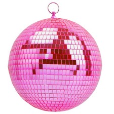MUZTOP 8 Inch Pink Disco Ball, Mirror Ball for Disco Parties, DJ Stage, Weddi...