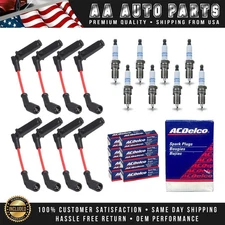8mm 45° Performance Wireset + 8 AcDelco Spark Plug 41-110 for Chevy GMC 2500 LS1