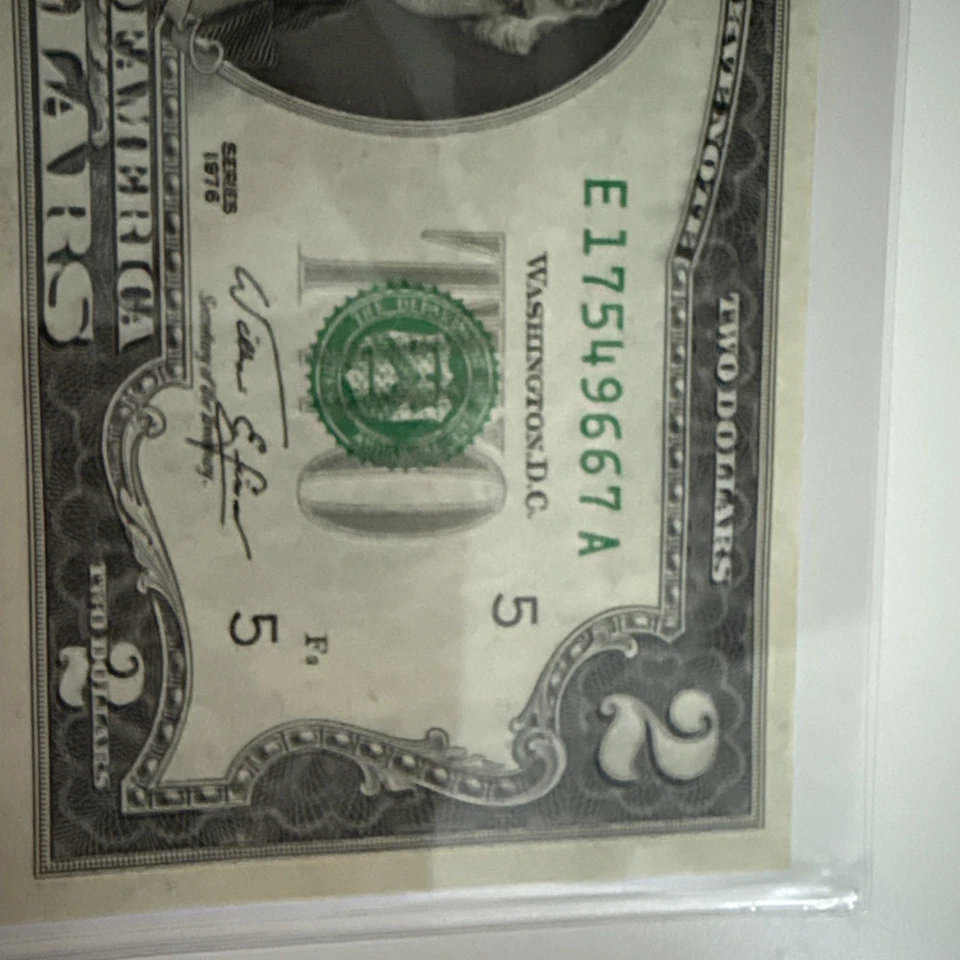 1976 $2 FRN Bicentennial Two Dollar Note Uncirculated - Image 3 of 4