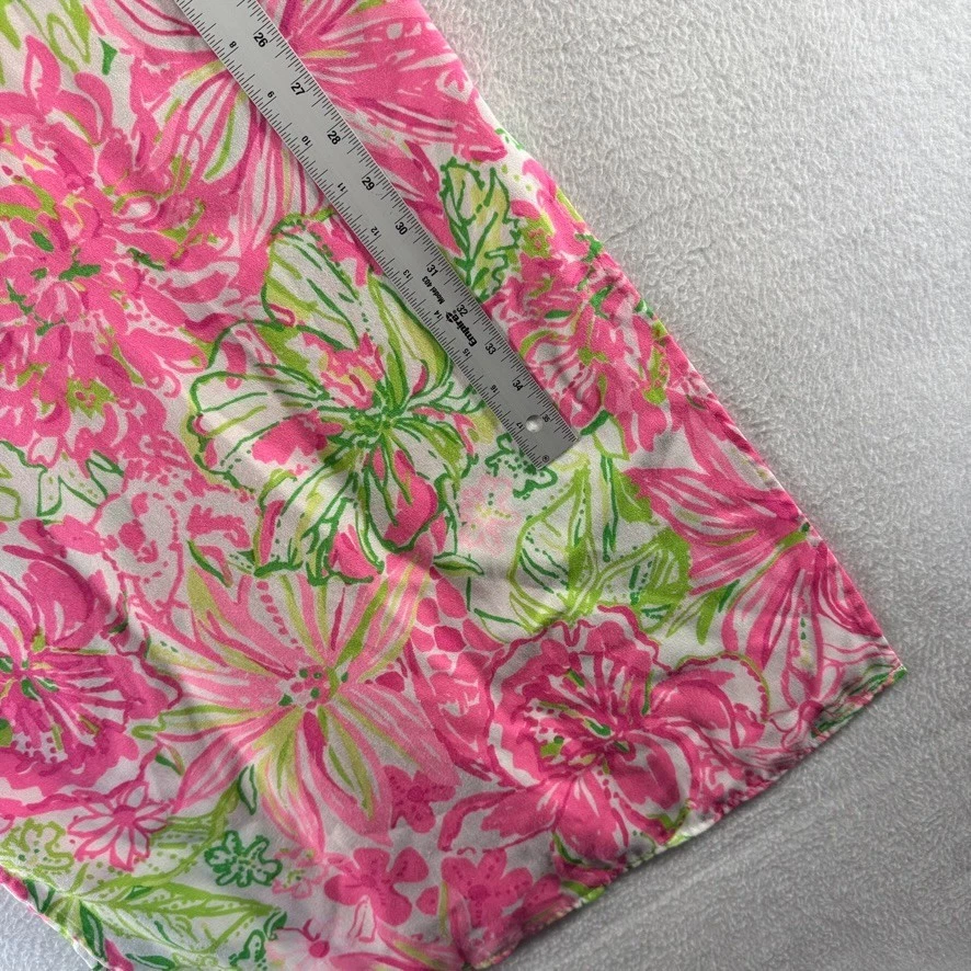Lilly Pulitzer Dress Girls 12 Pink Green Floral Carlotta Maxi Koala Me Maybe - Image 4 of 4