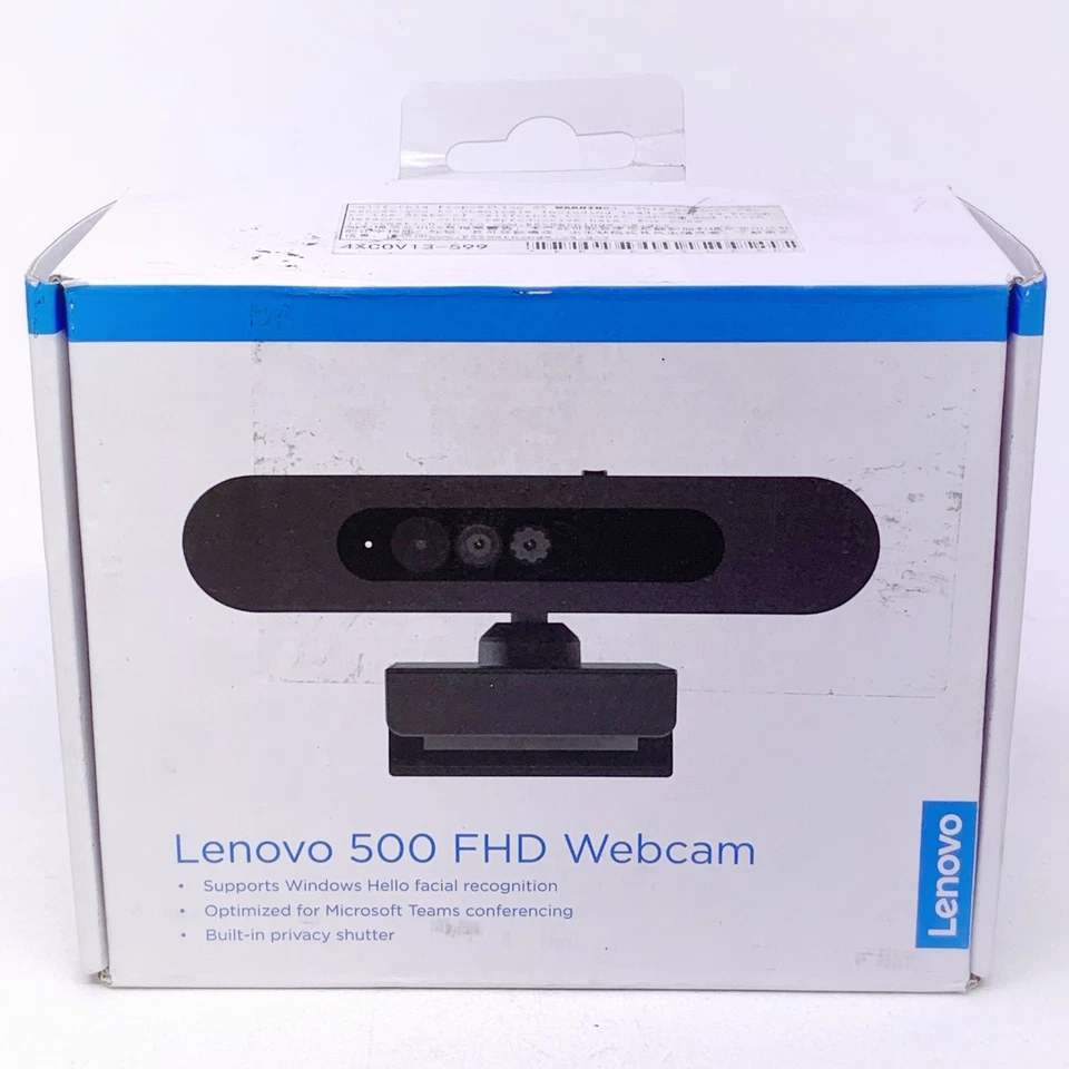 Lenovo 500 1080p FHD Telefonkonferenz Videokamera für Desktop & Laptop PCs NEU
