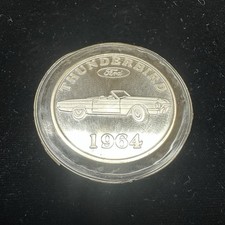 1964 Ford Thunderbird Dcam Proof Silver Art Medal 1 Oz .999 Silver In Ogp 1964 Ford Thunderbird Dcam Proof Silver Art Medal 1 Oz .999 Silver In Ogp