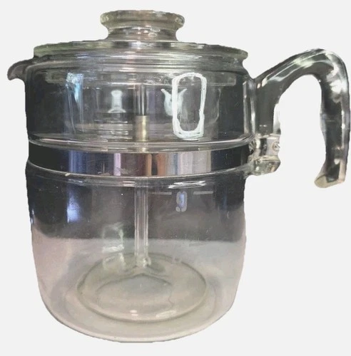 Vintage Pyrex 7759B 9Cup Glass Percolator Coffee Pot Pyrex USA MCM See Pics Used
