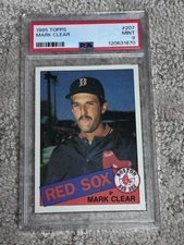 1985 TOPPS BASEBALL CARD LOW POP PSA 9 BOSTON RED SOX MARK CLEAR