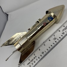 Vintage 1957 Astro MFG. Rocket Mechanical Metal Bank Berzac ,USA , No bottom