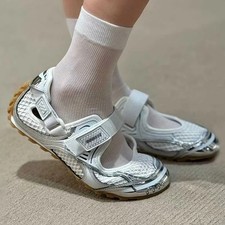 Bottega Veneta Silver Orbit Flash Women Sneakers Spring Summer Casual Sport Shoe